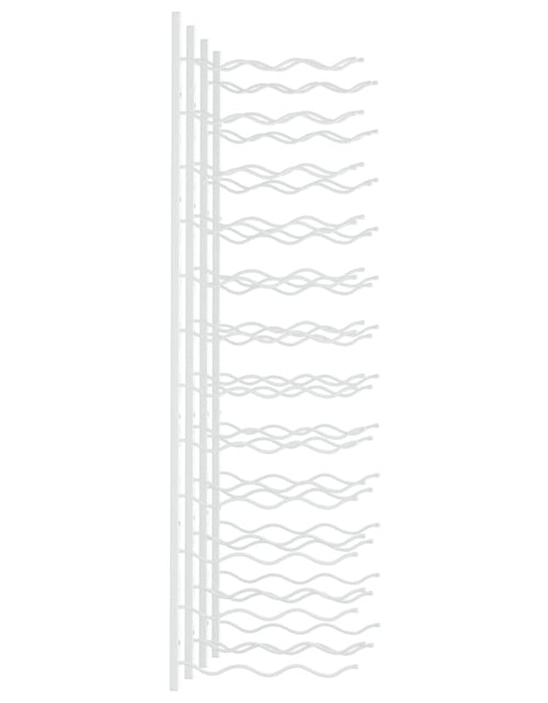 Încărcați imaginea în vizualizatorul Galerie, Suport sticle vin montat pe perete 36 sticle, 2 buc. alb fier - Lando

