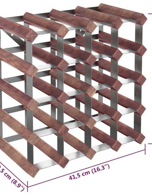 Загрузите изображение в средство просмотра галереи, Suport sticle de vin, 20 sticle, maro, lemn masiv de pin - Lando
