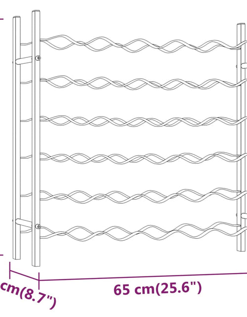 Загрузите изображение в средство просмотра галереи, Suport sticle de vin pentru 36 sticle, metal - Lando
