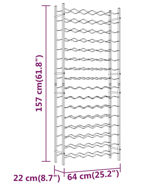 Загрузите изображение в средство просмотра галереи, Suport sticle de vin pentru 96 sticle,alb, metal - Lando
