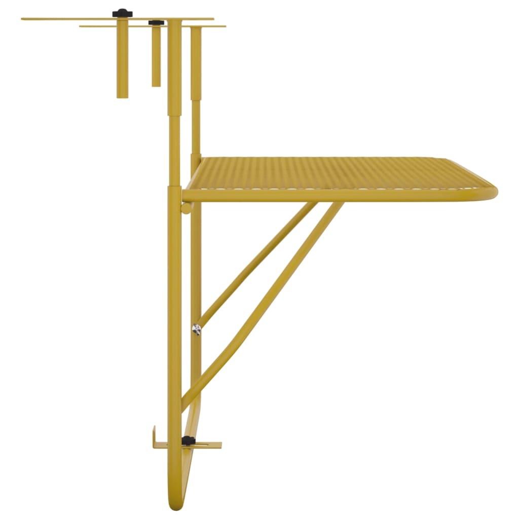 Masă de balcon, auriu, 60x40 cm, oțel - Lando