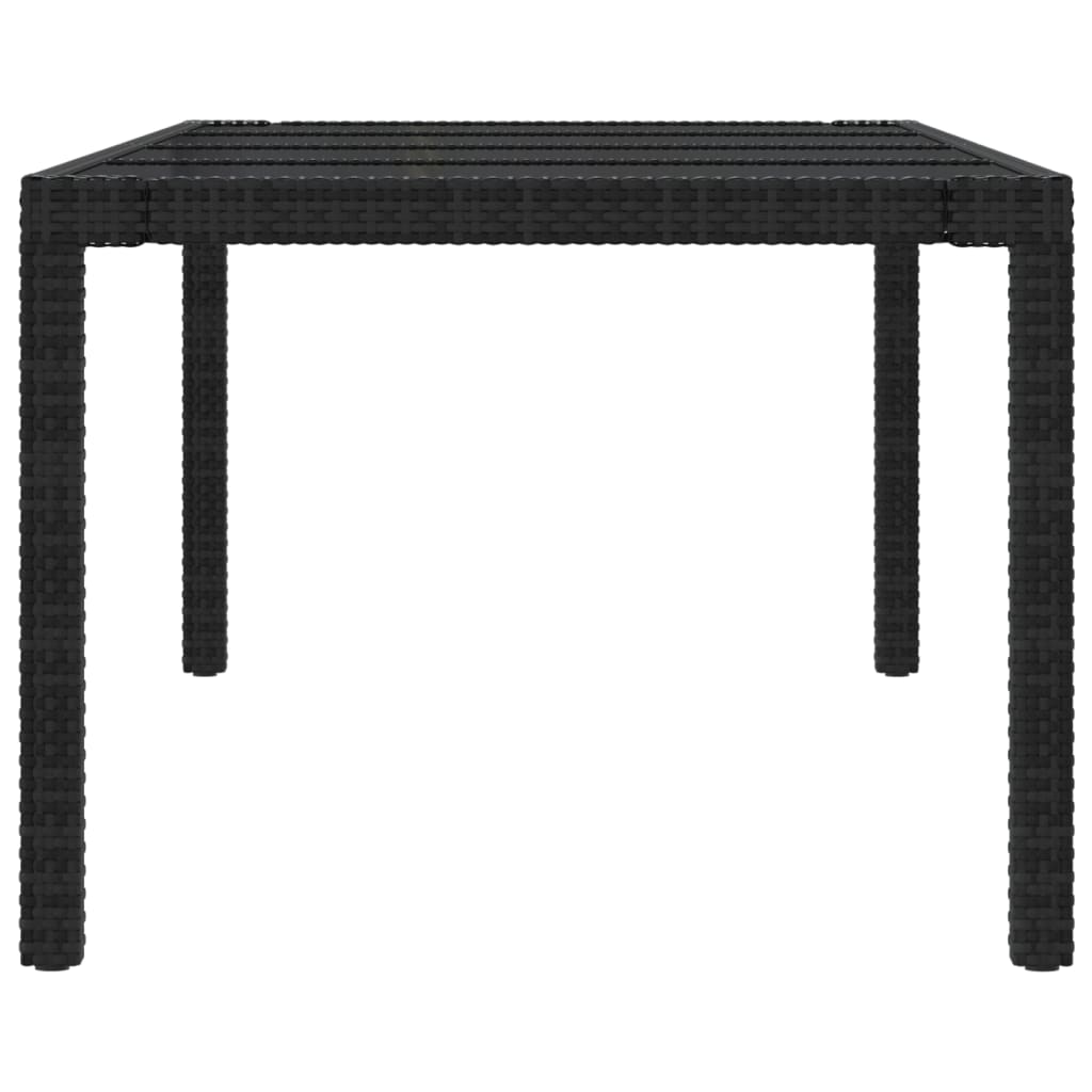 Set mobilier de grădină cu perne, 9 piese, negru, poliratan - Lando