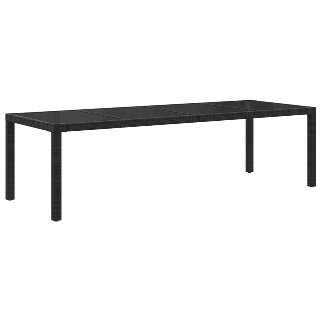 Set mobilier de exterior cu perne, 11 piese, negru, poliratan - Lando