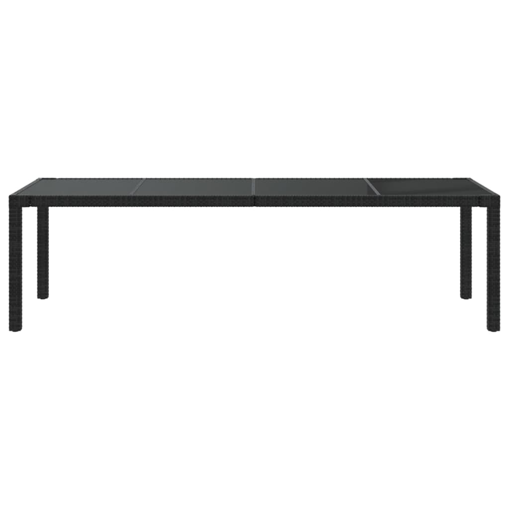 Set mobilier de exterior cu perne, 11 piese, negru, poliratan - Lando