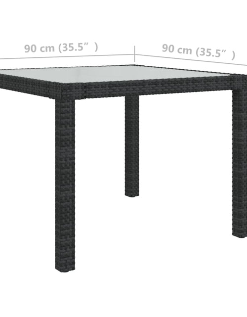 Загрузите изображение в средство просмотра галереи, Set mobilier de exterior cu perne, 5 piese, negru, poliratan - Lando
