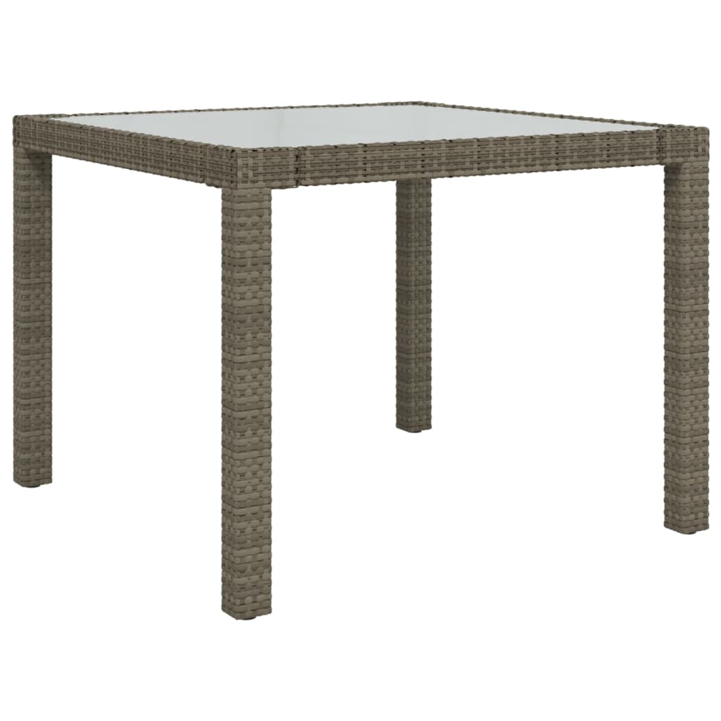 Set mobilier de exterior cu perne, 3 piese, gri, poliratan - Lando