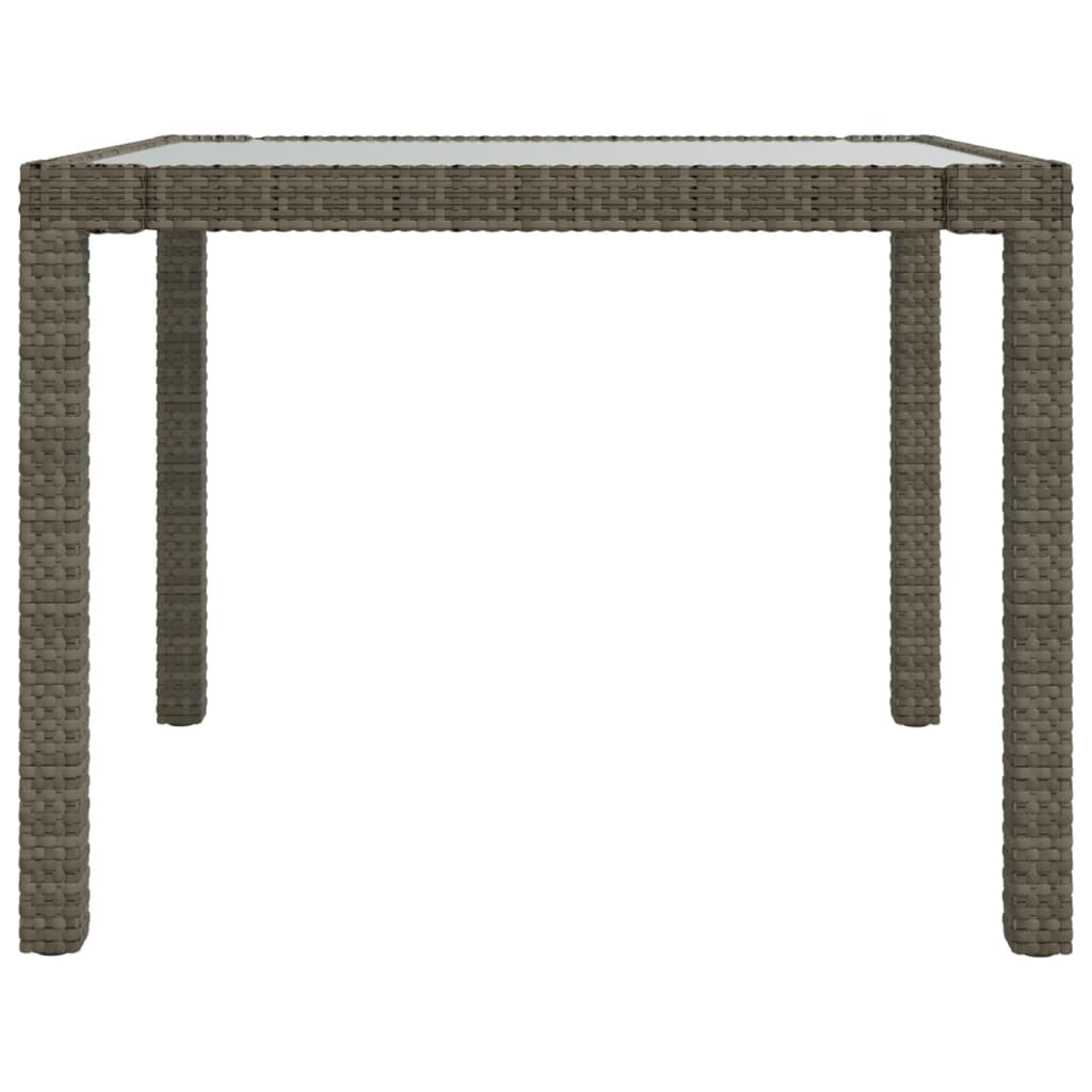 Set mobilier de exterior cu perne, 3 piese, gri, poliratan - Lando
