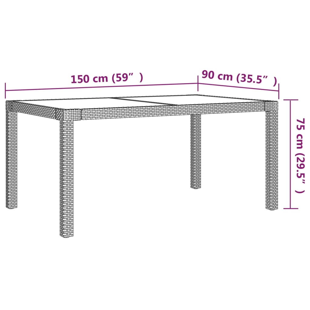 Set mobilier grădină cu perne, 5 piese, bej, poliratan - Lando