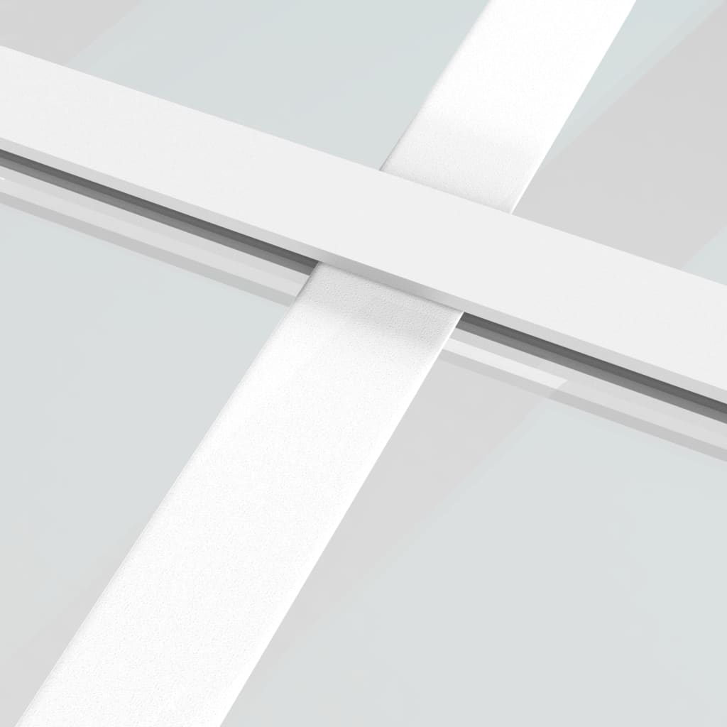 Ușă glisantă, alb, 76x205 cm, sticlă ESG și aluminiu - Lando