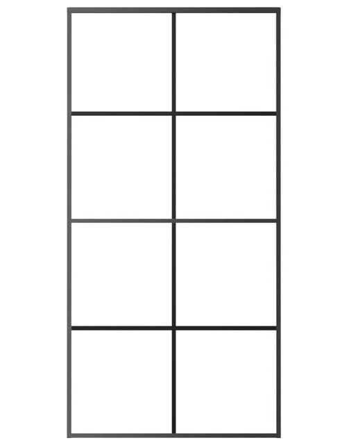 Загрузите изображение в средство просмотра галереи, Ușă glisantă, negru, 102,5x205 cm, sticlă ESG și aluminiu - Lando
