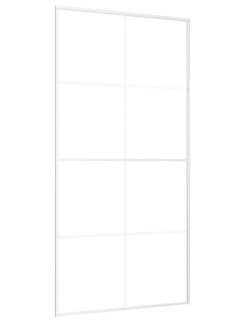 Încărcați imaginea în vizualizatorul Galerie, Ușă glisantă, alb, 102,5x205 cm, sticlă ESG și aluminiu - Lando
