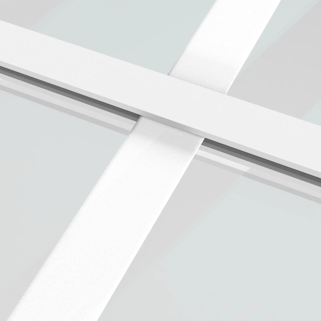 Ușă glisantă, alb, 102,5x205 cm, sticlă ESG și aluminiu - Lando
