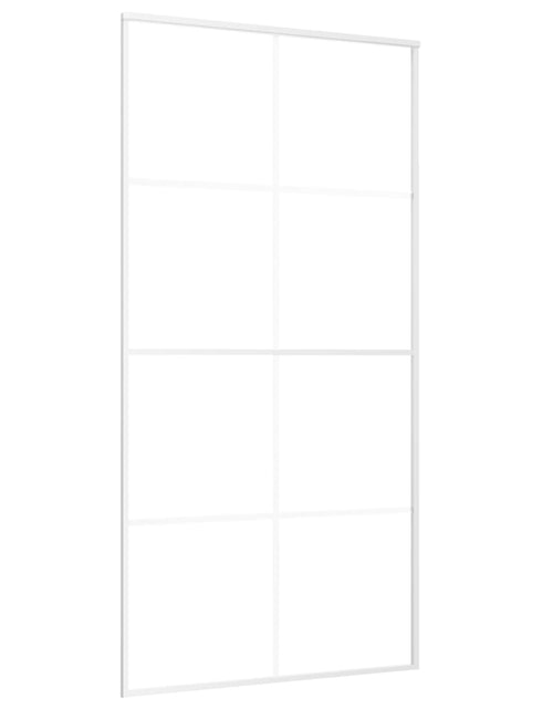 Încărcați imaginea în vizualizatorul Galerie, Ușă glisantă, alb, 102,5x205 cm, sticlă mată ESG și aluminiu - Lando
