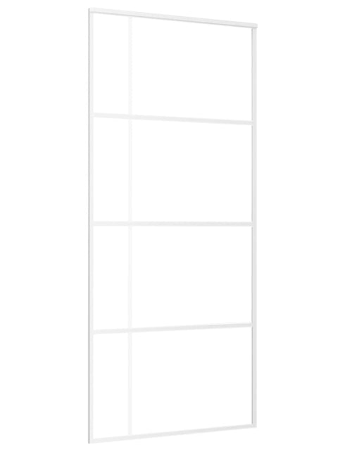 Încărcați imaginea în vizualizatorul Galerie, Ușă glisantă, alb, 90x205 cm, sticlă ESG și aluminiu - Lando
