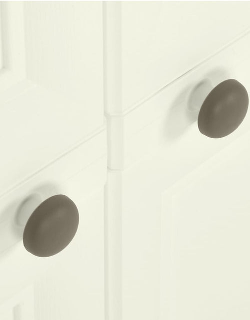 Încărcați imaginea în vizualizatorul Galerie, Dulap din plastic, 79x43x85,5 cm, vanilla ice, design de lemn - Lando
