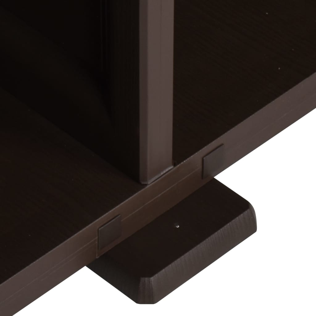 Dulap din plastic, 79x43x85,5 cm, maro, design de lemn - Lando