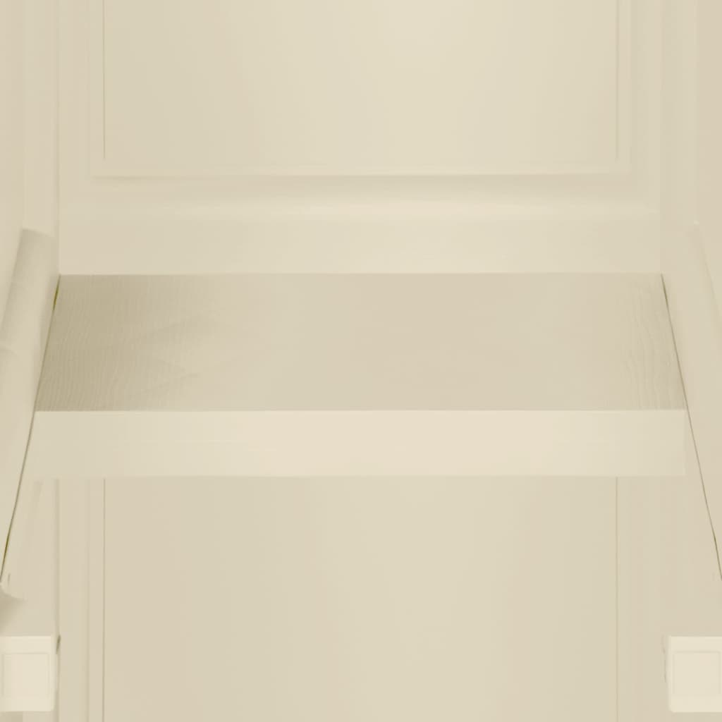 Dulap din plastic, 40x43x164 cm, alb angora, design de lemn - Lando
