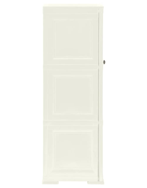 Încărcați imaginea în vizualizatorul Galerie, Dulap din plastic, 40x43x125 cm, vanilla ice, design de lemn - Lando
