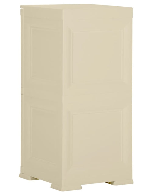 Загрузите изображение в средство просмотра галереи, Dulap din plastic, 40x43x85,5 cm, alb angora, design de lemn - Lando

