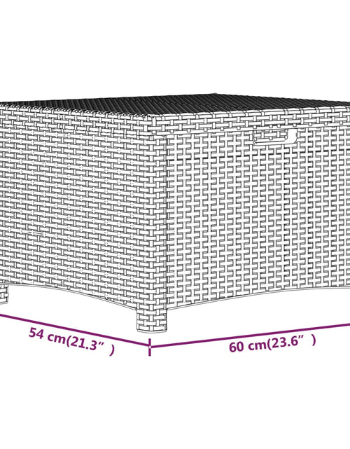 Încărcați imaginea în vizualizatorul Galerie, Cutie de depozitare pentru grădină, maro, 60x54x41 cm, ratan PP - Lando

