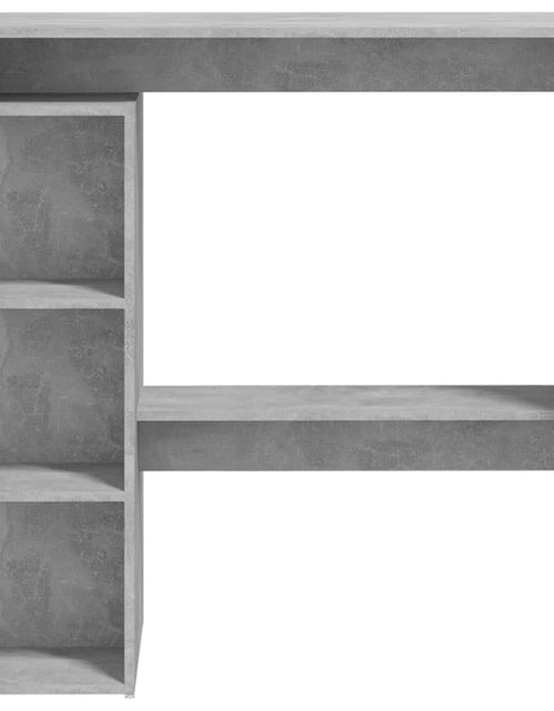 Загрузите изображение в средство просмотра галереи, Masă bar cu raft de depozitare, gri beton, 100x50x101,5 cm, PAL - Lando
