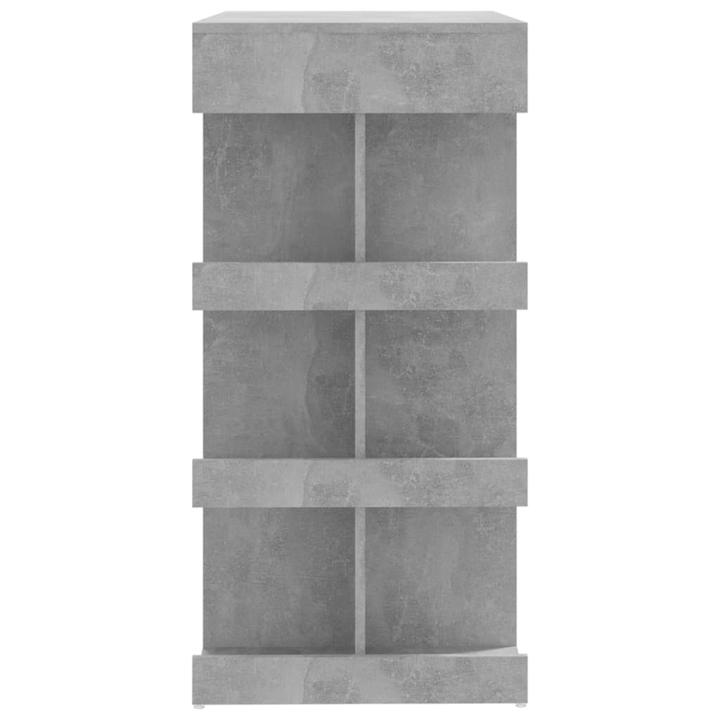 Masă bar cu raft de depozitare, gri beton, 100x50x101,5 cm, PAL - Lando