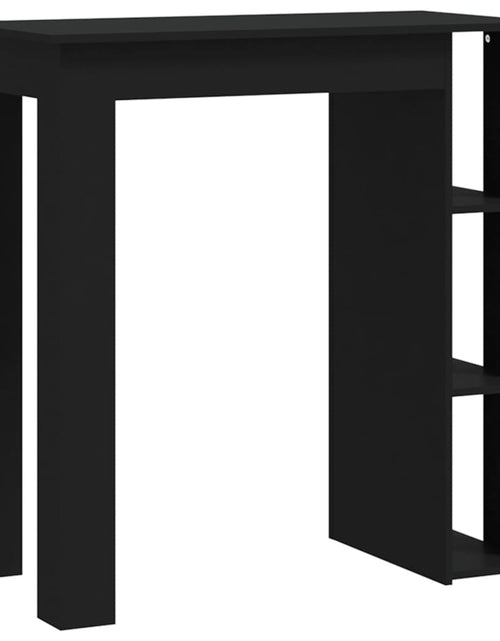 Încărcați imaginea în vizualizatorul Galerie, Masă de bar cu raft, negru, 102x50x103,5 cm, PAL - Lando

