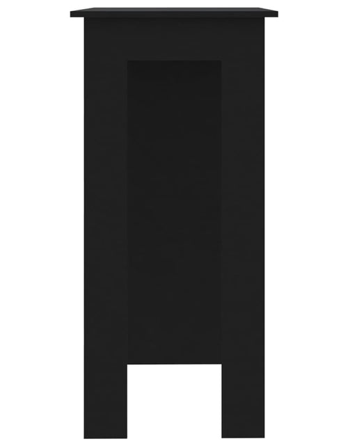 Загрузите изображение в средство просмотра галереи, Masă de bar cu raft, negru, 102x50x103,5 cm, PAL - Lando
