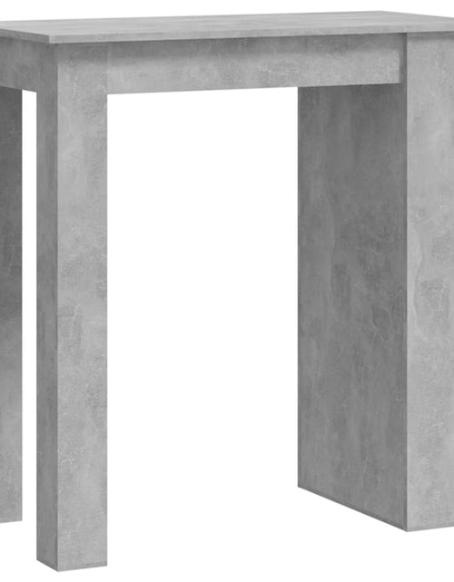 Încărcați imaginea în vizualizatorul Galerie, Masă de bar cu raft de depozitare, gri beton, 102x50x103,5 cm - Lando
