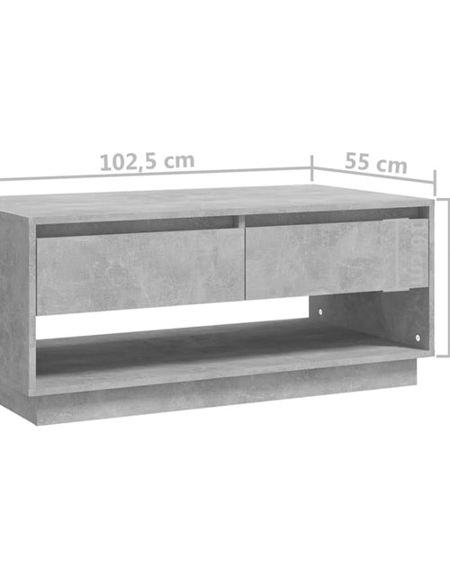 Загрузите изображение в средство просмотра галереи, Măsuță de cafea, gri beton, 102,5x55x44 cm, PAL Lando - Lando
