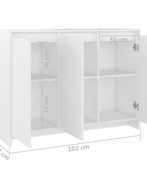 Загрузите изображение в средство просмотра галереи, Servantă, alb, 102x33x75 cm, PAL - Lando
