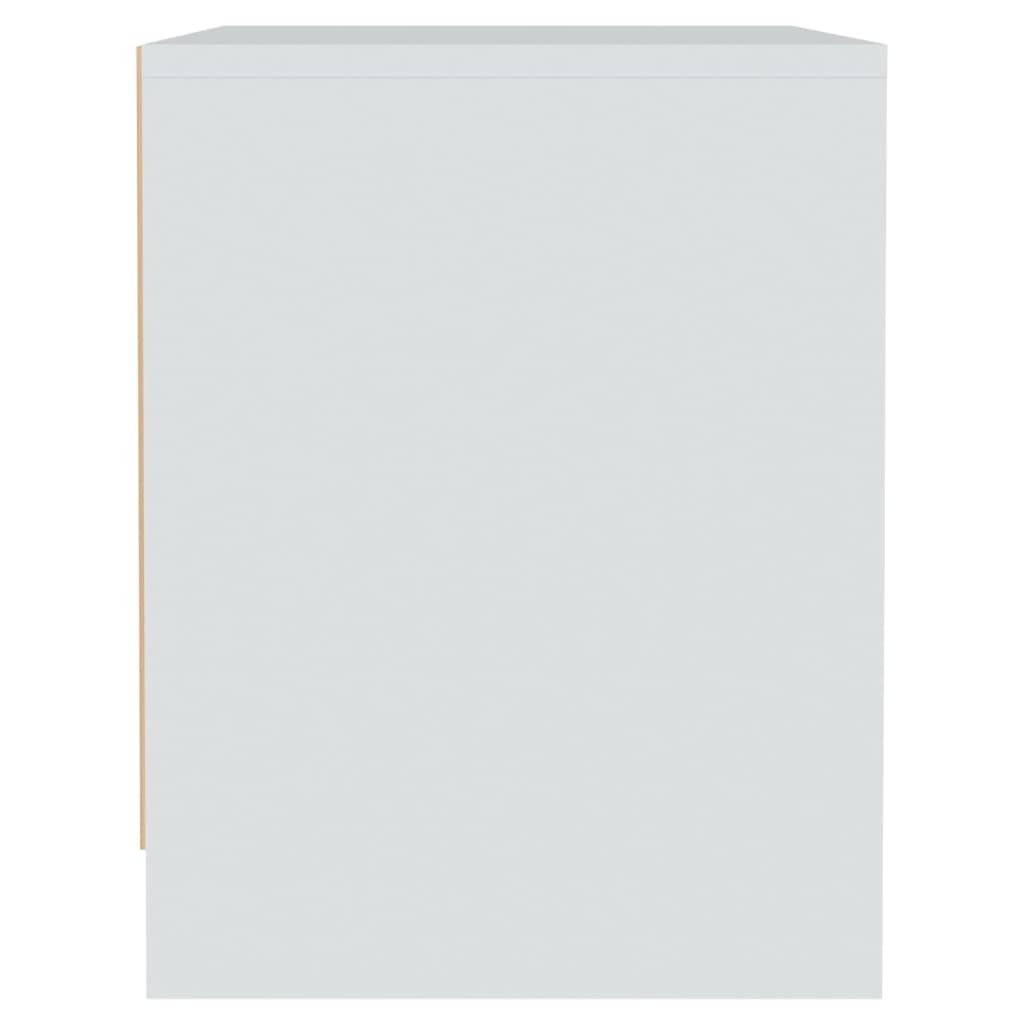 Noptiere, 2 buc., alb, 45x34x44,5 cm, PAL - Lando