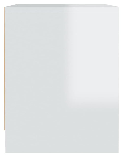 Încărcați imaginea în vizualizatorul Galerie, Noptieră, alb extralucios, 45x34x44,5 cm, PAL - Lando
