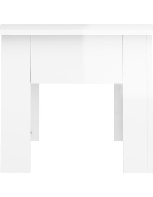 Încărcați imaginea în vizualizatorul Galerie, Măsuță de cafea, alb extralucios, 55x55x42 cm, lemn prelucrat - Lando
