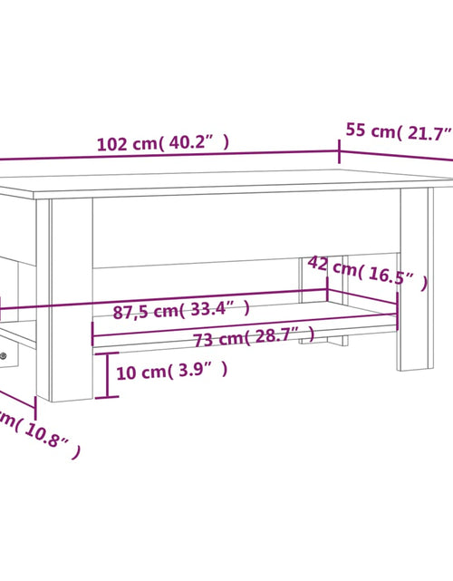 Загрузите изображение в средство просмотра галереи, Măsuță de cafea, stejar sonoma, 102x55x42 cm, PAL - Lando
