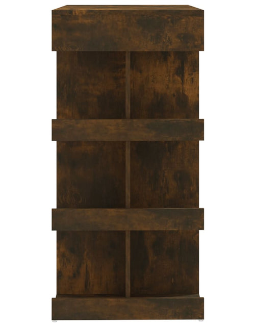 Încărcați imaginea în vizualizatorul Galerie, Masă de bar cu raft depozitare stejar afumat 100x50x101,5cm PAL - Lando
