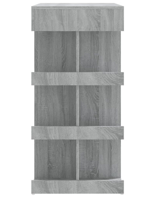 Încărcați imaginea în vizualizatorul Galerie, Masă bar cu raft de depozitare stejar sonoma gri 100x50x101,5cm - Lando

