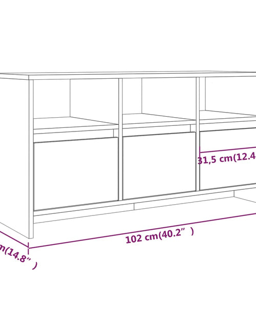 Încărcați imaginea în vizualizatorul Galerie, Comodă TV, stejar gri sonoma, 102x37,5x52,5 cm, PAL - Lando
