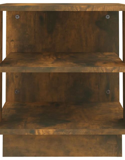 Загрузите изображение в средство просмотра галереи, Măsuță de cafea, stejar fumuriu, 40x40x43 cm, lemn prelucrat Lando - Lando
