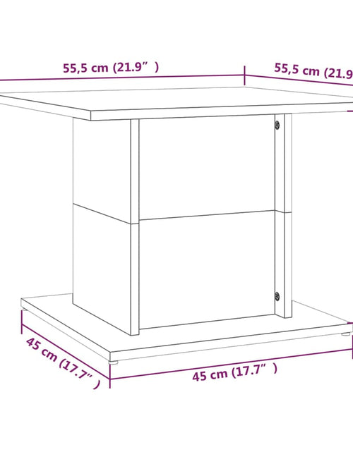 Загрузите изображение в средство просмотра галереи, Măsuță de cafea, gri sonoma, 55,5x55,5x40 cm, PAL Lando - Lando
