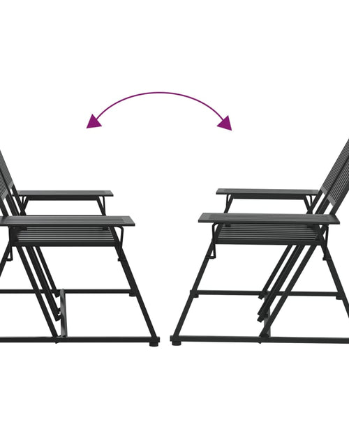 Загрузите изображение в средство просмотра галереи, Bancă de grădină cu 2 locuri, negru, 165 cm, oțel - Lando
