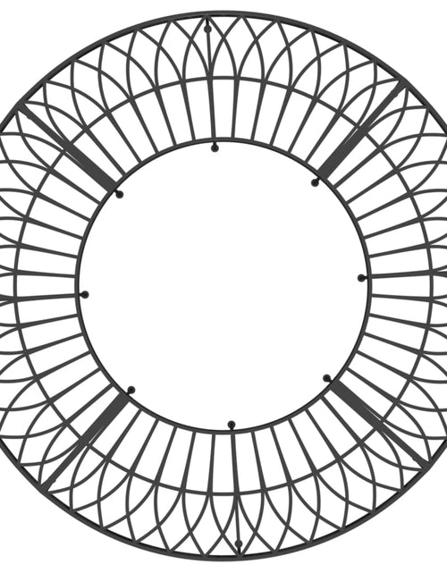 Загрузите изображение в средство просмотра галереи, Bancă circulară de copac, negru, Ø160 cm, oțel - Lando
