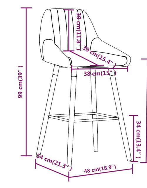 Загрузите изображение в средство просмотра галереи, Scaun de bar, maro, material textil - Lando
