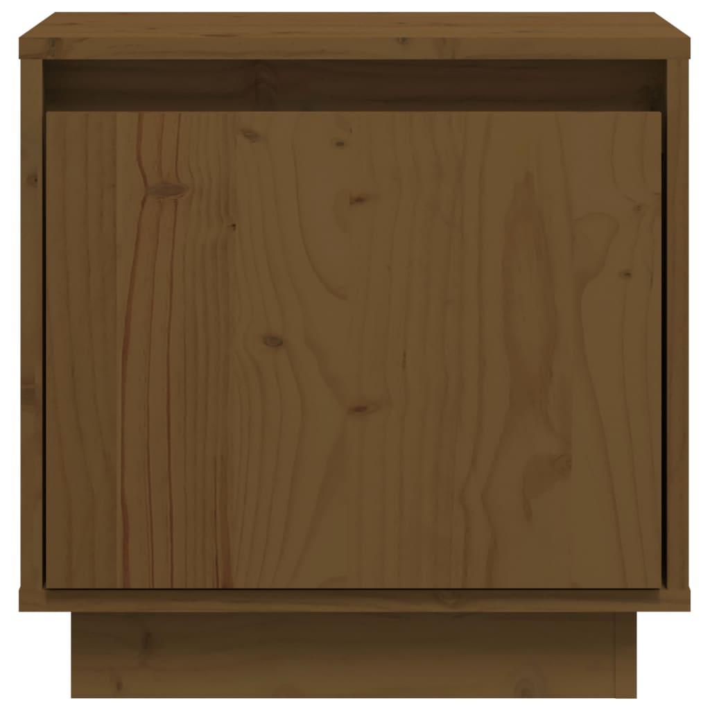 Noptiere, 2 buc, maro miere, 40x30x40 cm, lemn masiv de pin - Lando