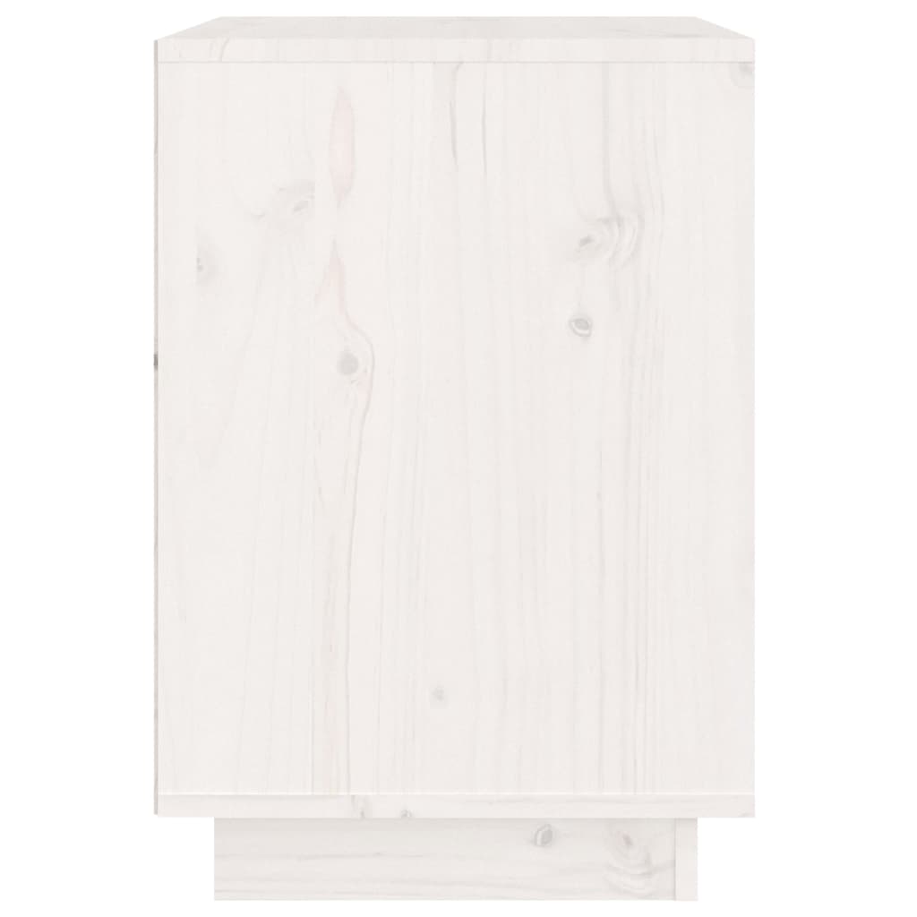 Noptieră, alb, 40x35x50 cm, lemn masiv de pin - Lando
