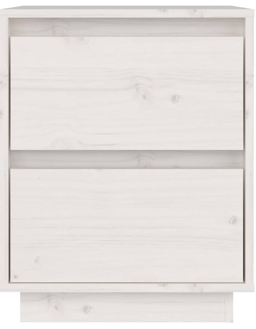 Încărcați imaginea în vizualizatorul Galerie, Noptiere, 2 buc., alb, 40x35x50 cm, lemn masiv de pin - Lando
