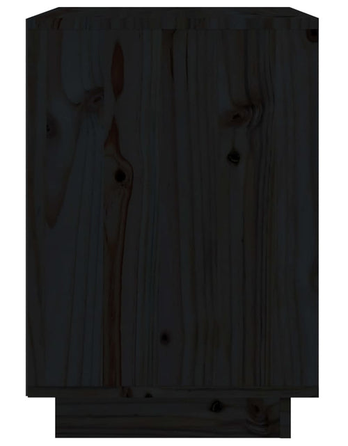 Загрузите изображение в средство просмотра галереи, Noptiere, 2 buc., negru, 40x35x50 cm, lemn masiv de pin - Lando

