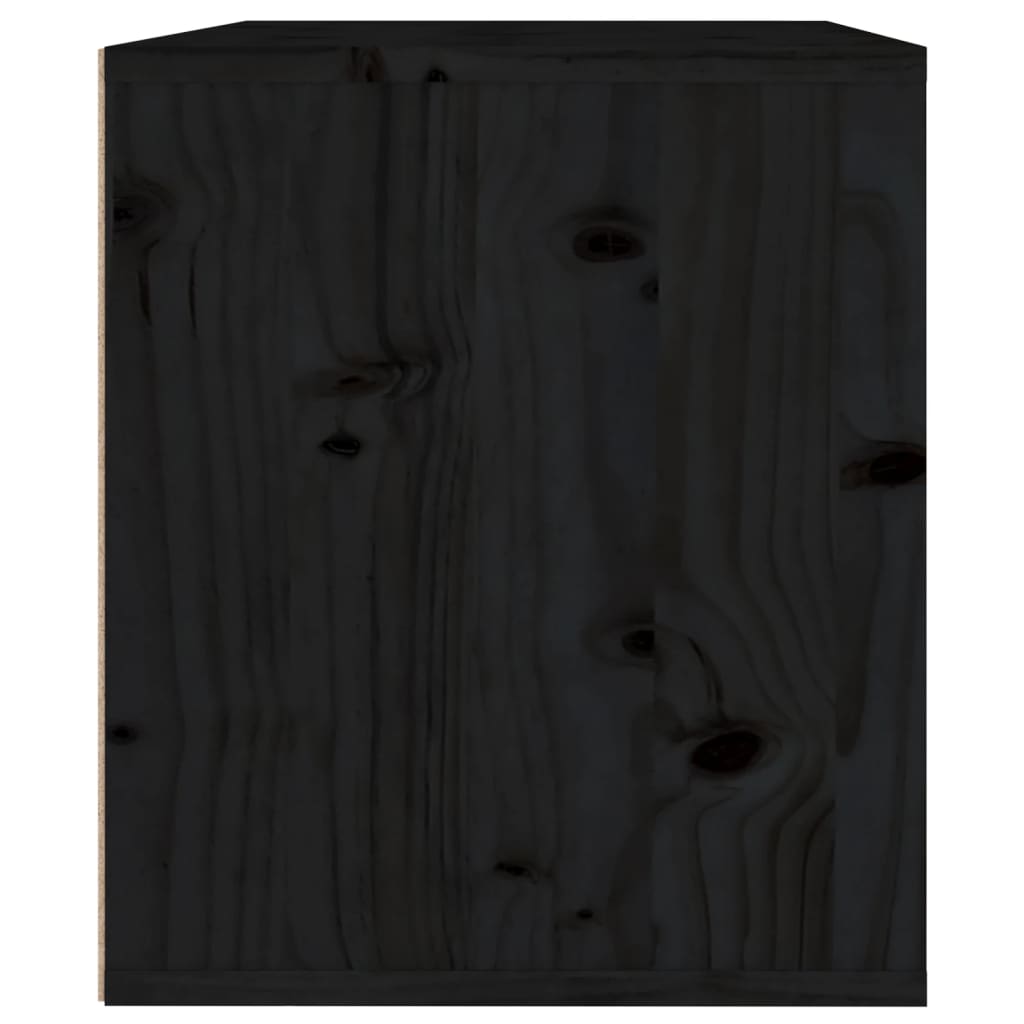 Dulap de perete, negru, 45x30x35 cm, lemn masiv de pin Lando - Lando