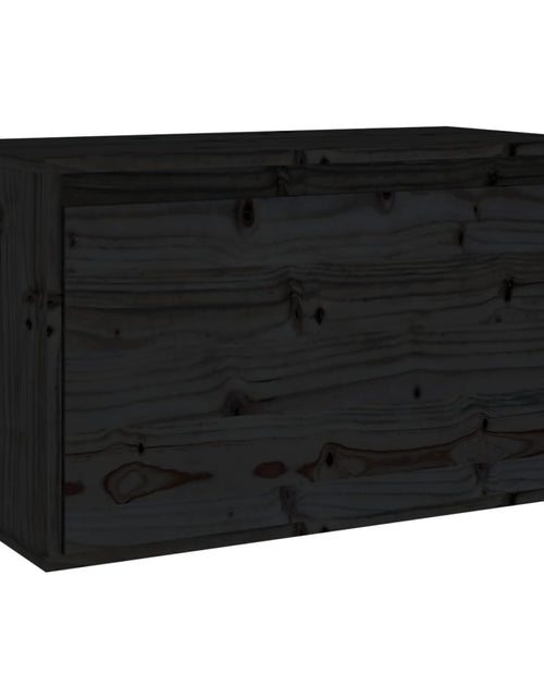 Загрузите изображение в средство просмотра галереи, Dulap de perete, negru, 60x30x35 cm, lemn masiv de pin Lando - Lando
