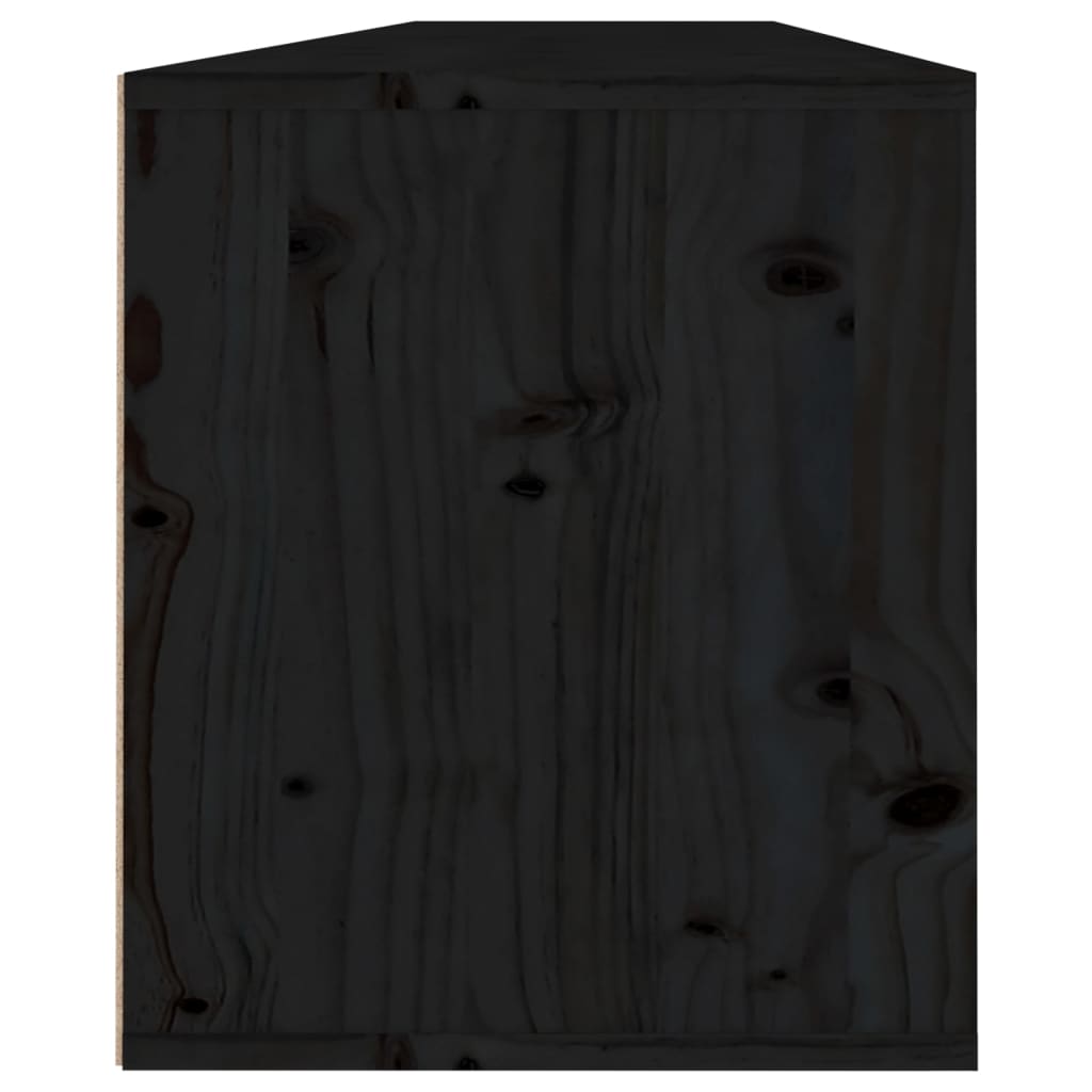 Dulapuri de perete 2 buc. negru 80x30x35 cm lemn masiv de pin Lando - Lando